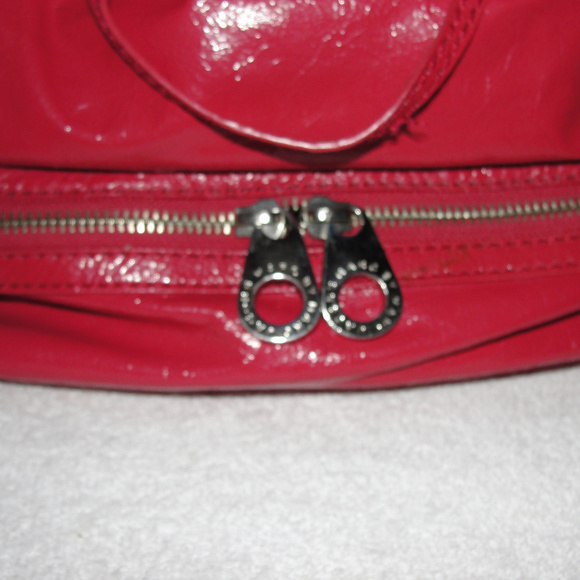 beautiful red leather purse size large - Picture 5 of 7